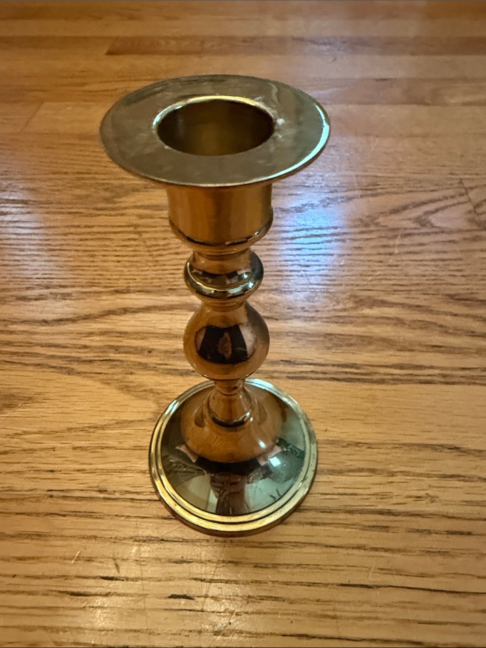 Source Unknown Gold Taper Candlestick Holder